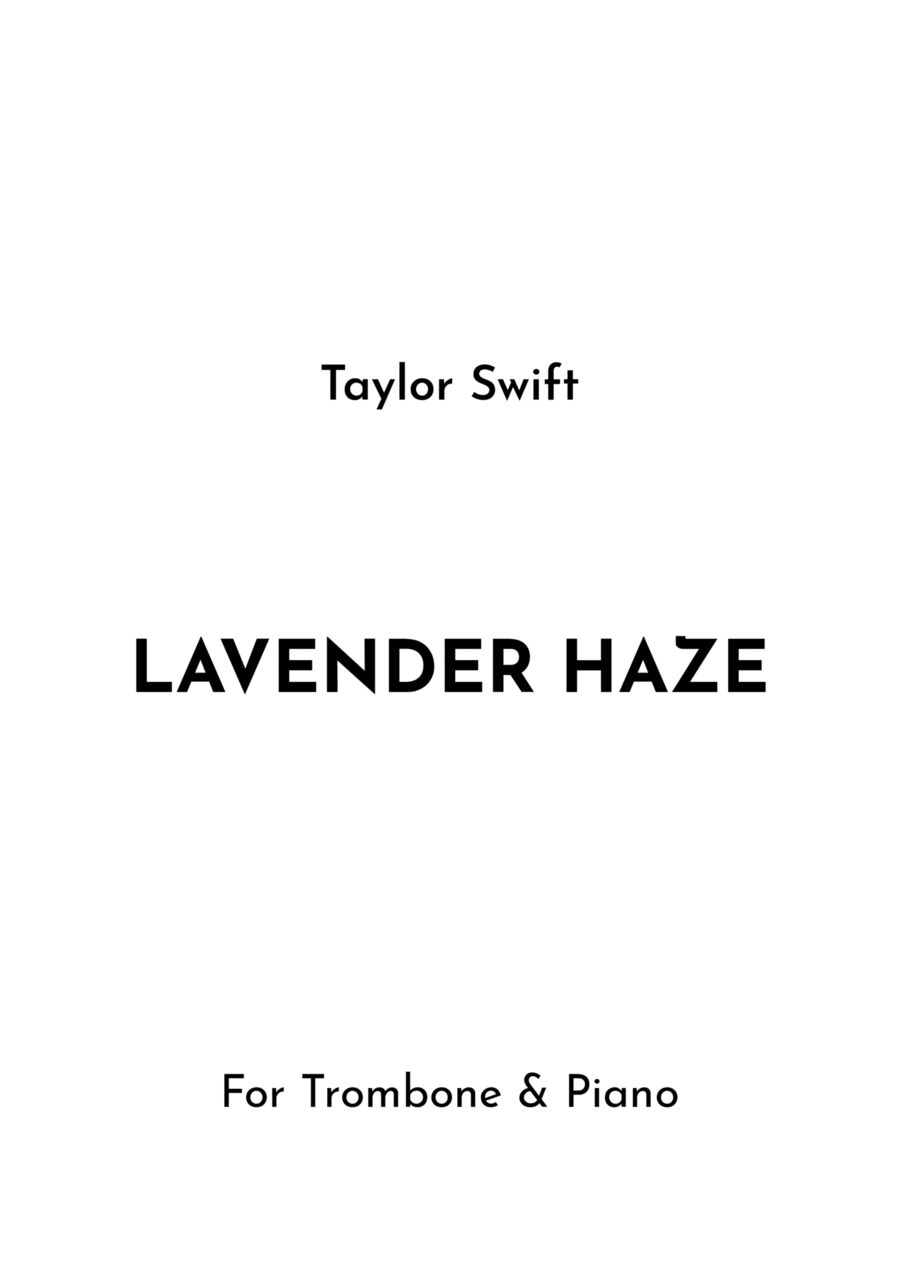 Lavender Haze Piano scores gallery preview page 1