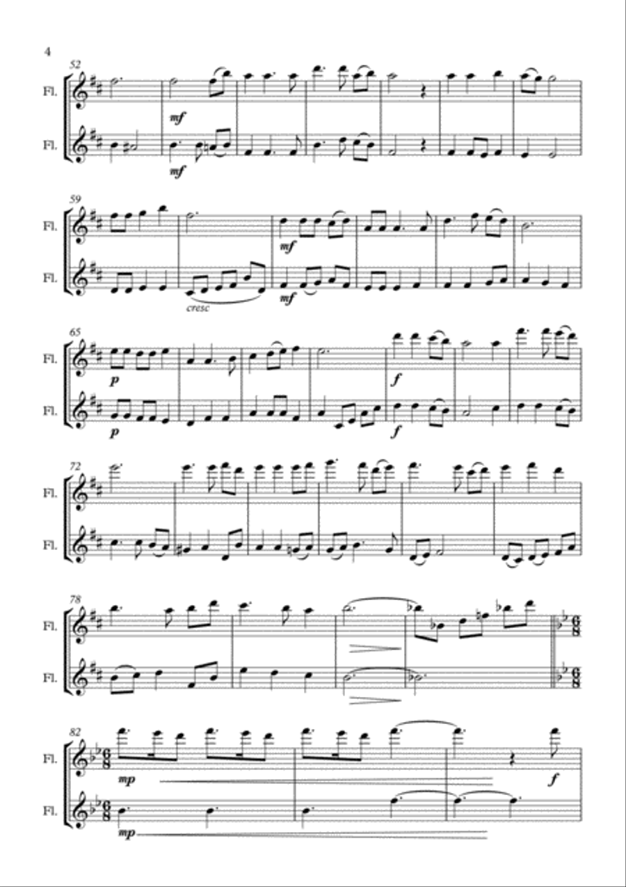 Christmas Fantasia Christmas Fantasia Flute Duet scores gallery preview page 4