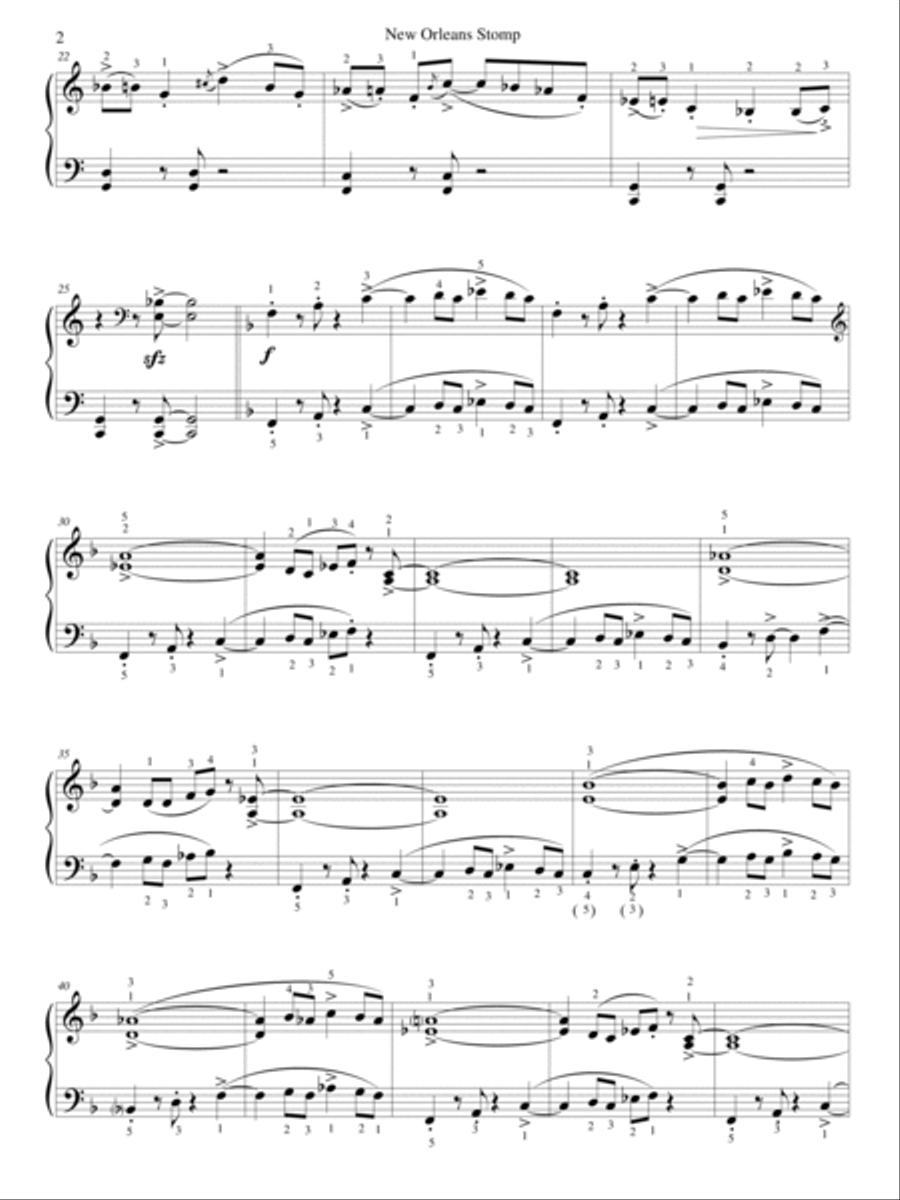 New Orleans Stomp New Orleans Stomp Piano Solo scores gallery preview page 2