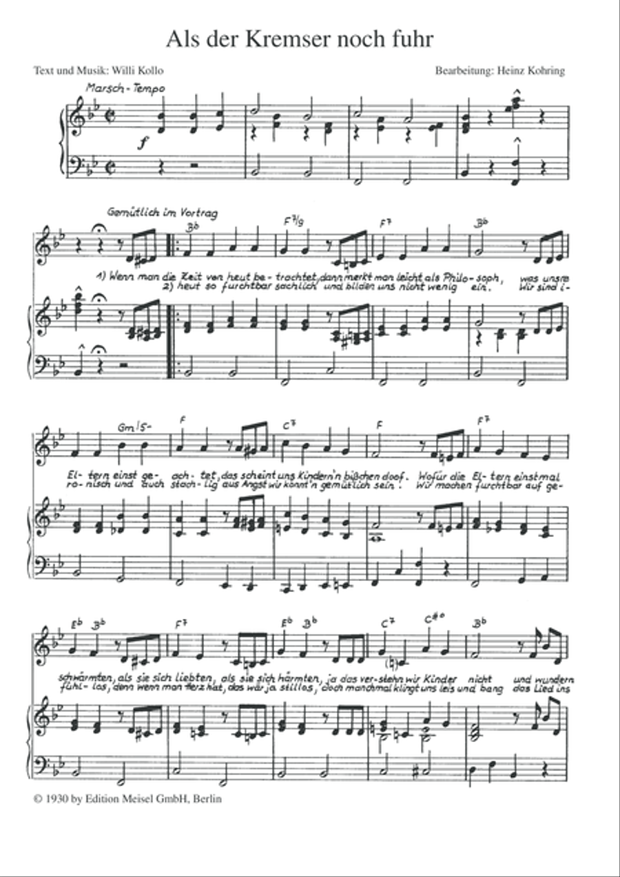 Als der Kremser noch fuhr Voice scores gallery preview page 3