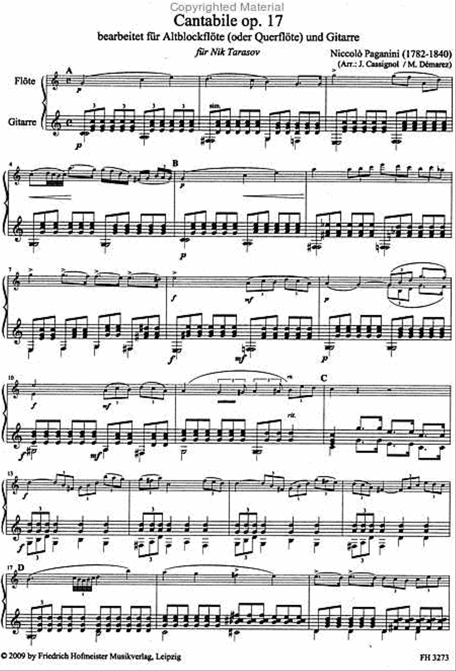 Cantabile, op. 17 Cantabile, op. 17 Flute scores gallery preview page 2