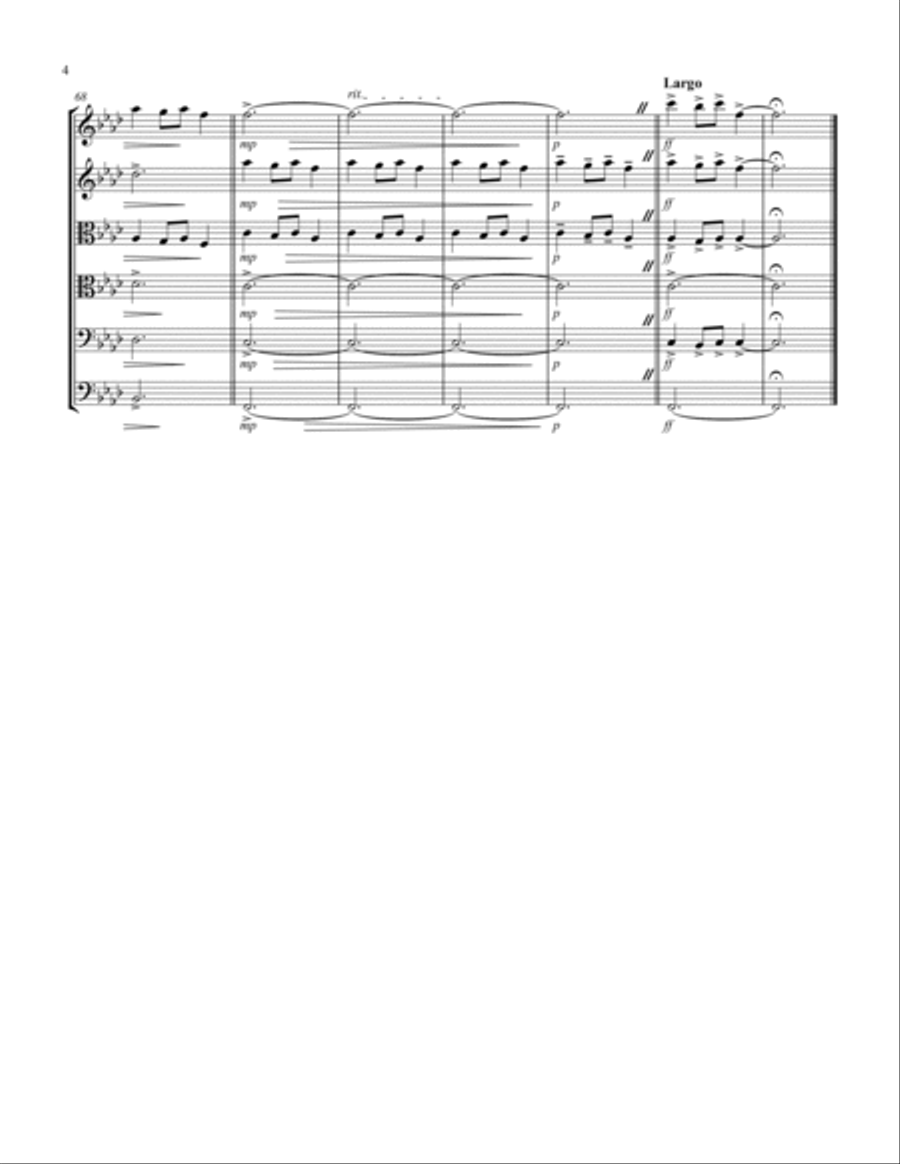 Carol of the Bells (F min) (String Sextet - 2 Violin, 2 Viola, 2 Cello) Cello scores gallery preview page 4