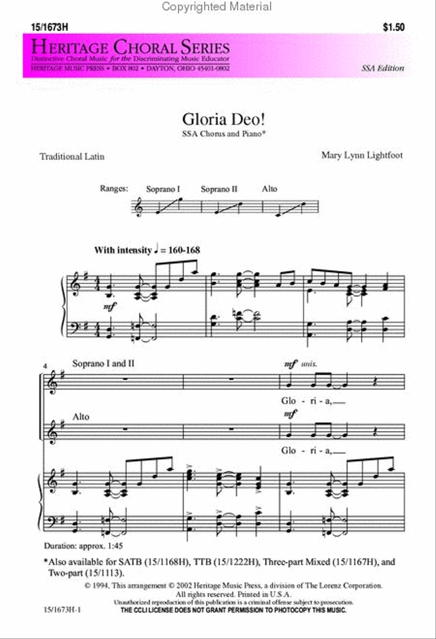 Gloria Deo SSA scores gallery preview page 2
