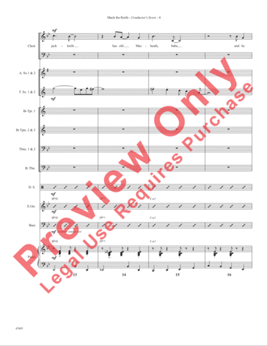 Mack the Knife Choir scores gallery preview page 6