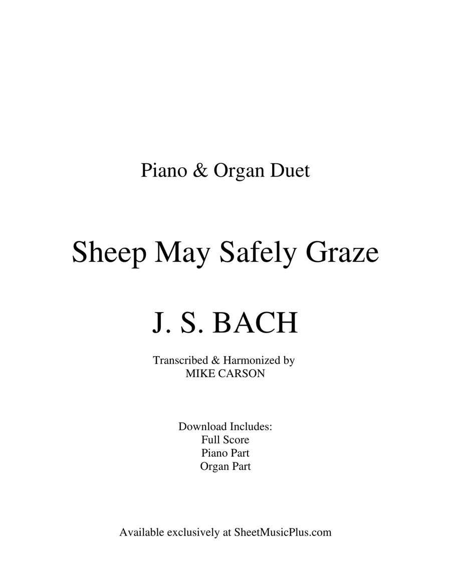 Sheep May Safely Graze (Piano and Organ Duet)