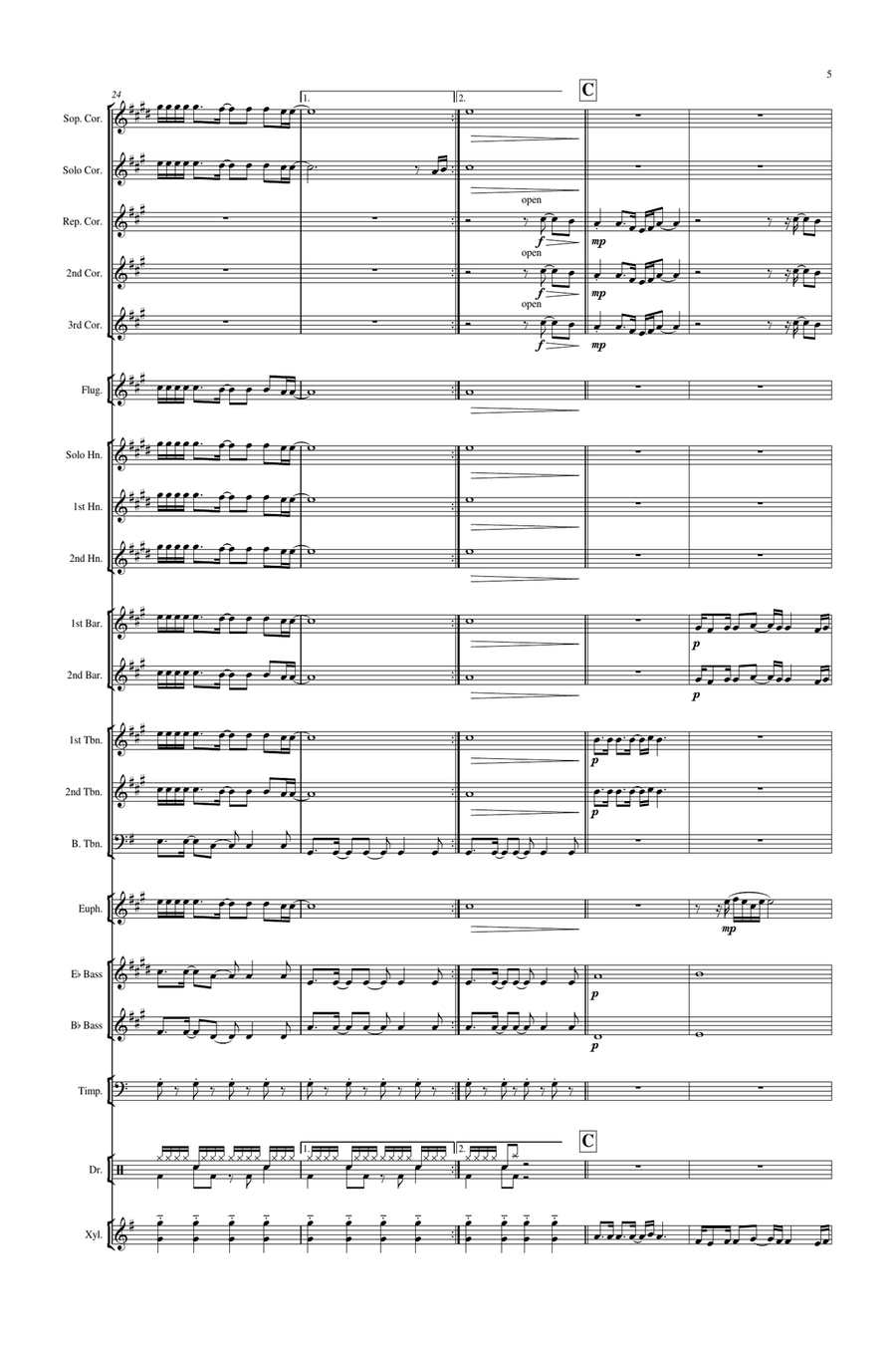 I'll Be There Brass Band scores gallery preview page 6
