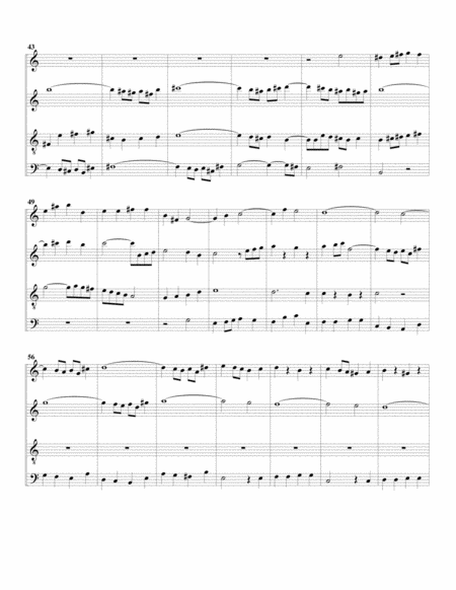 Fugue from Das wohltemperierte Klavier I, BWV 863/II (arrangement for 4 recorders)