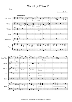 Waltz op.39 no.15 Easy Version in G