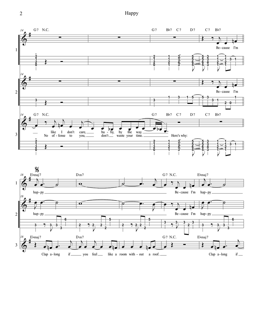 Happy 3-Part scores gallery preview page 2