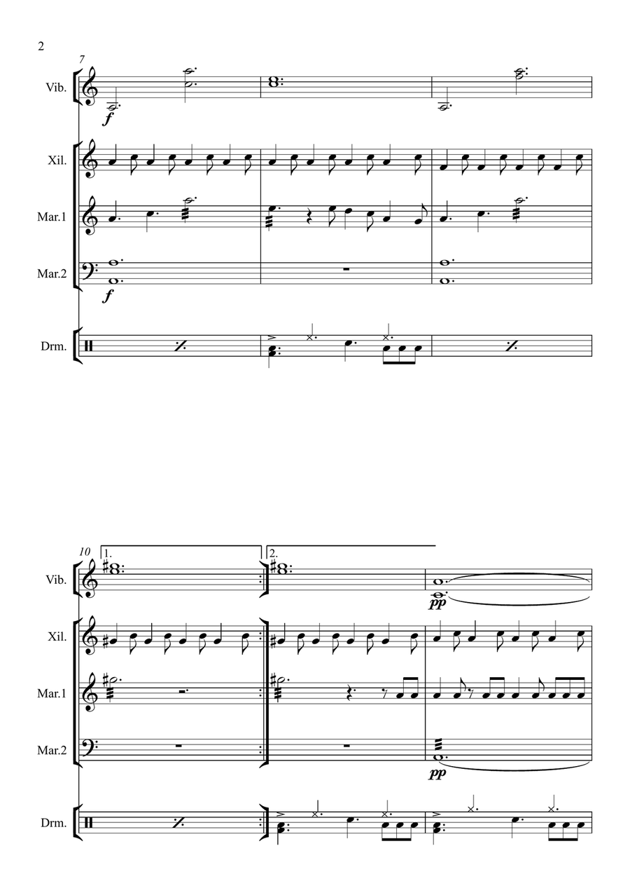Believer Percussion Ensemble scores gallery preview page 4