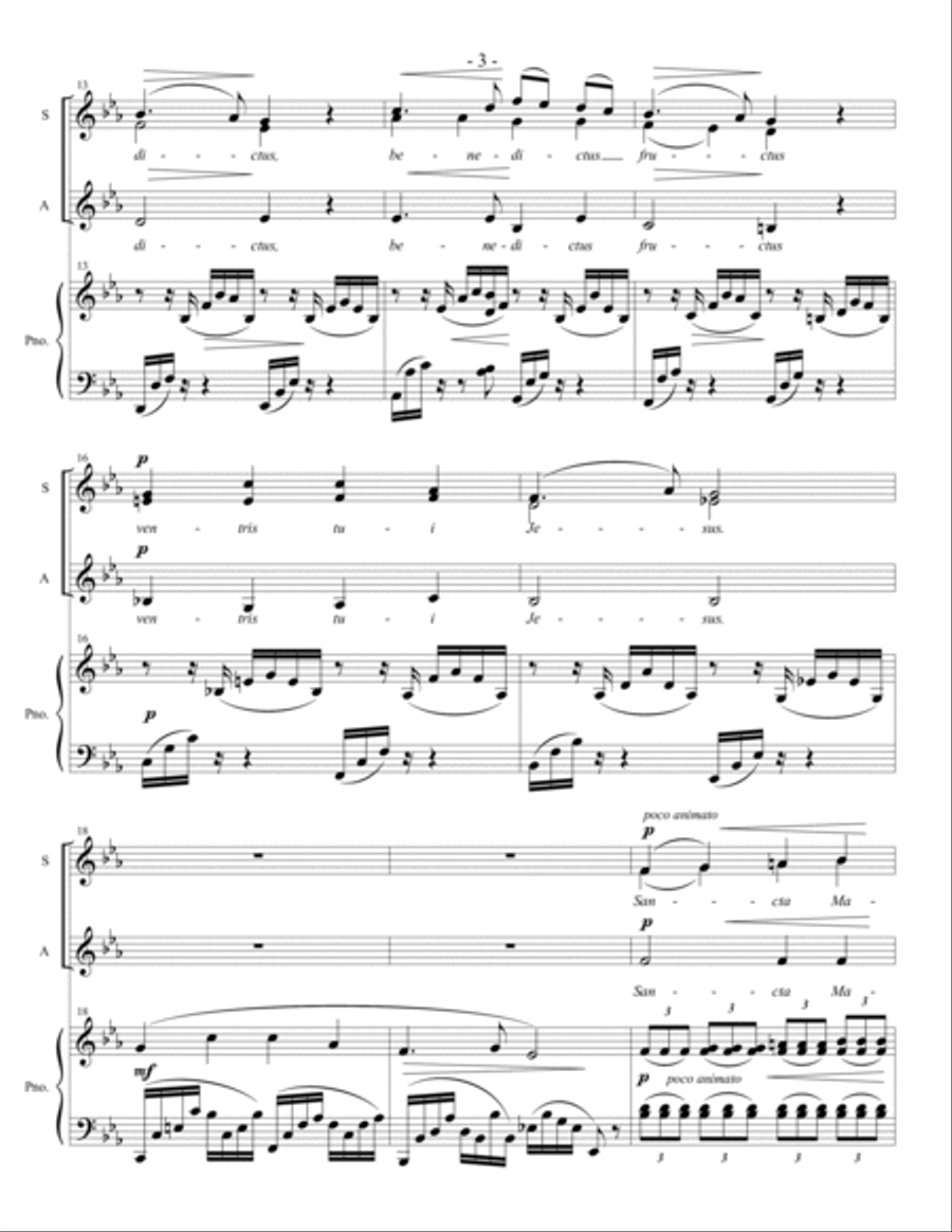 Ave Maria (SSA) Ave Maria (SSA) SSA scores gallery preview page 3