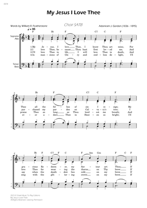 My Jesus I Love Thee - SATB Choir - W/Chords