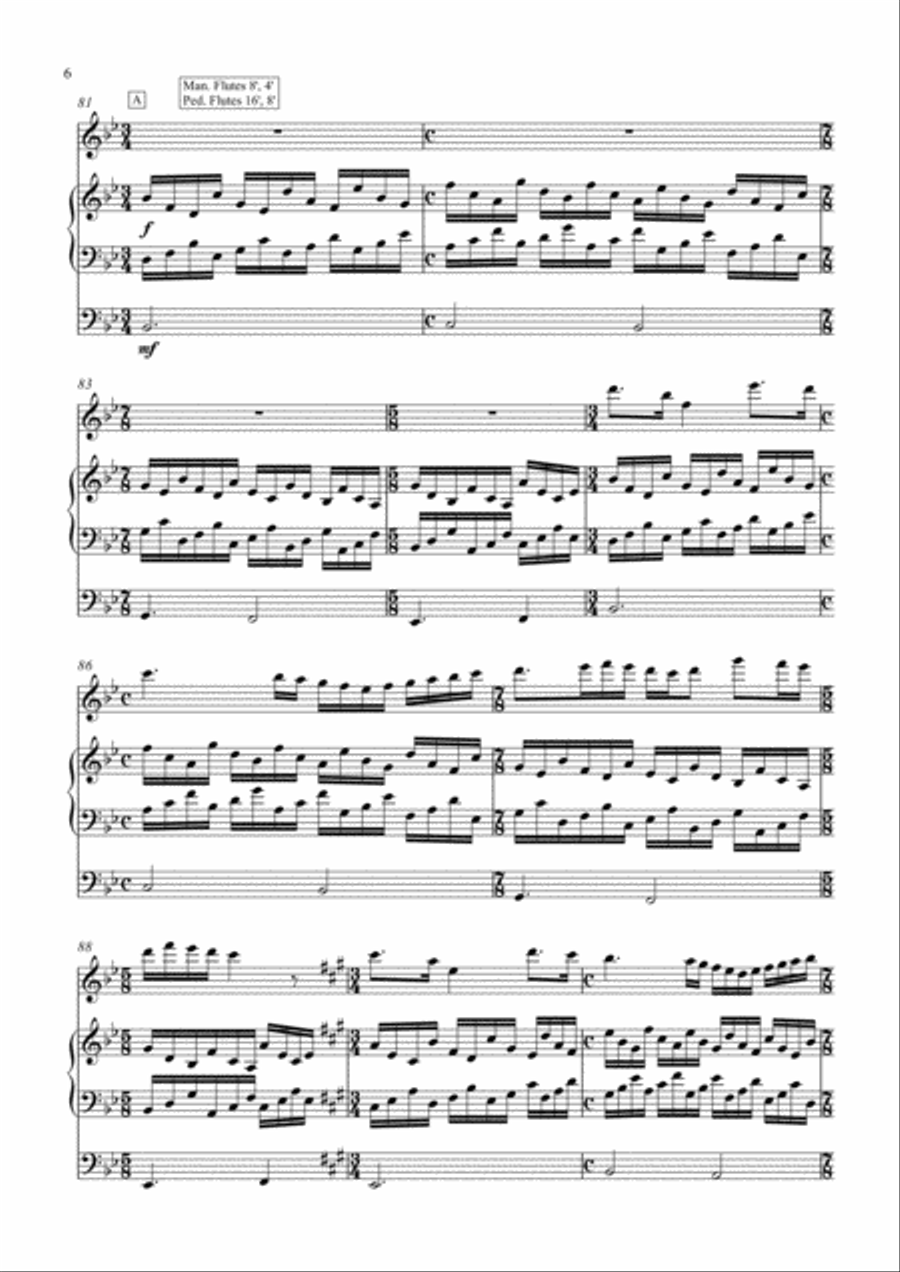 Fantasia on the Themes by M.K. Ciurlionis for Flute and Organ, Op. 11 (2013) Woodwind Duet scores gallery preview page 6