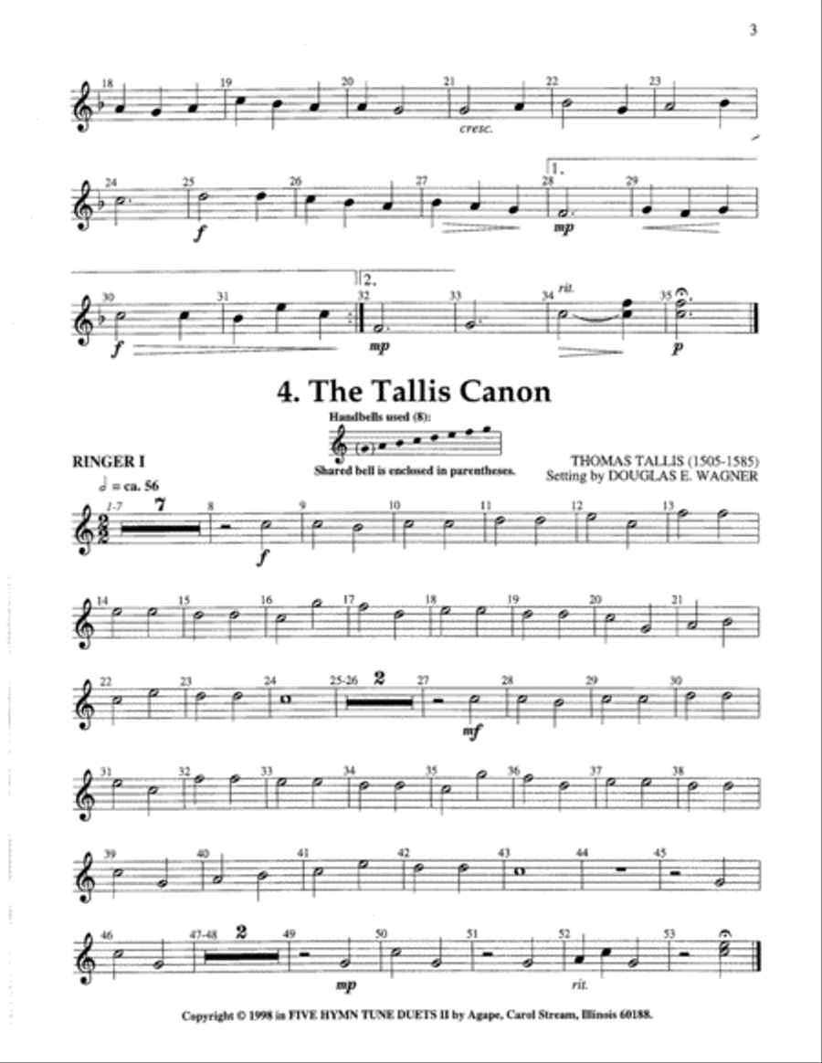 Five Hymn Tune Duets II Percussion scores gallery preview page 23