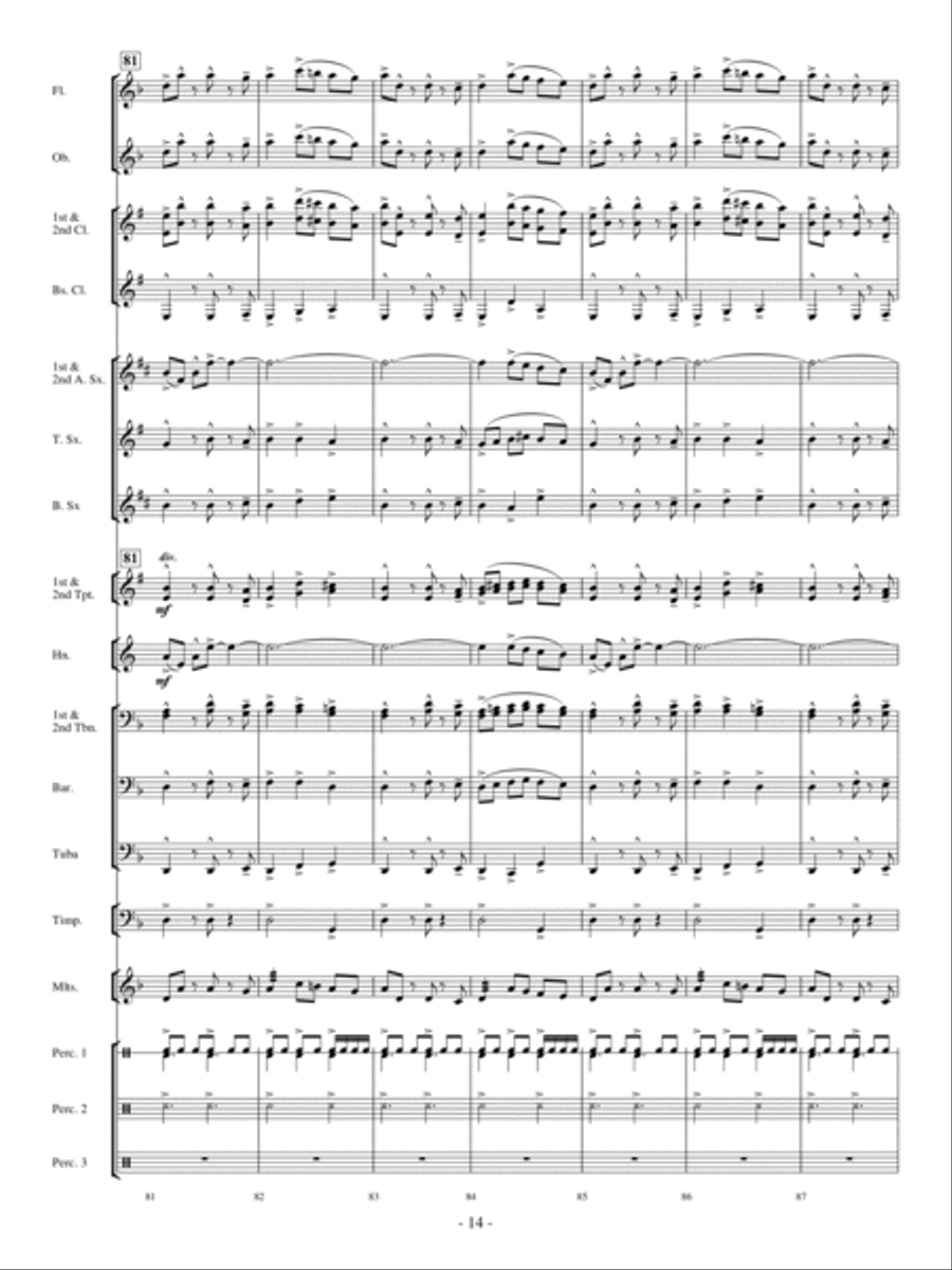 The Phantom Train Concert Band scores gallery preview page 13