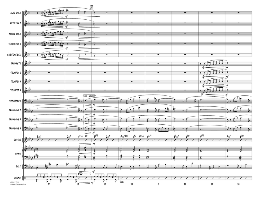 I Have Dreamed - Conductor Score (Full Score) Jazz Ensemble scores gallery preview page 4