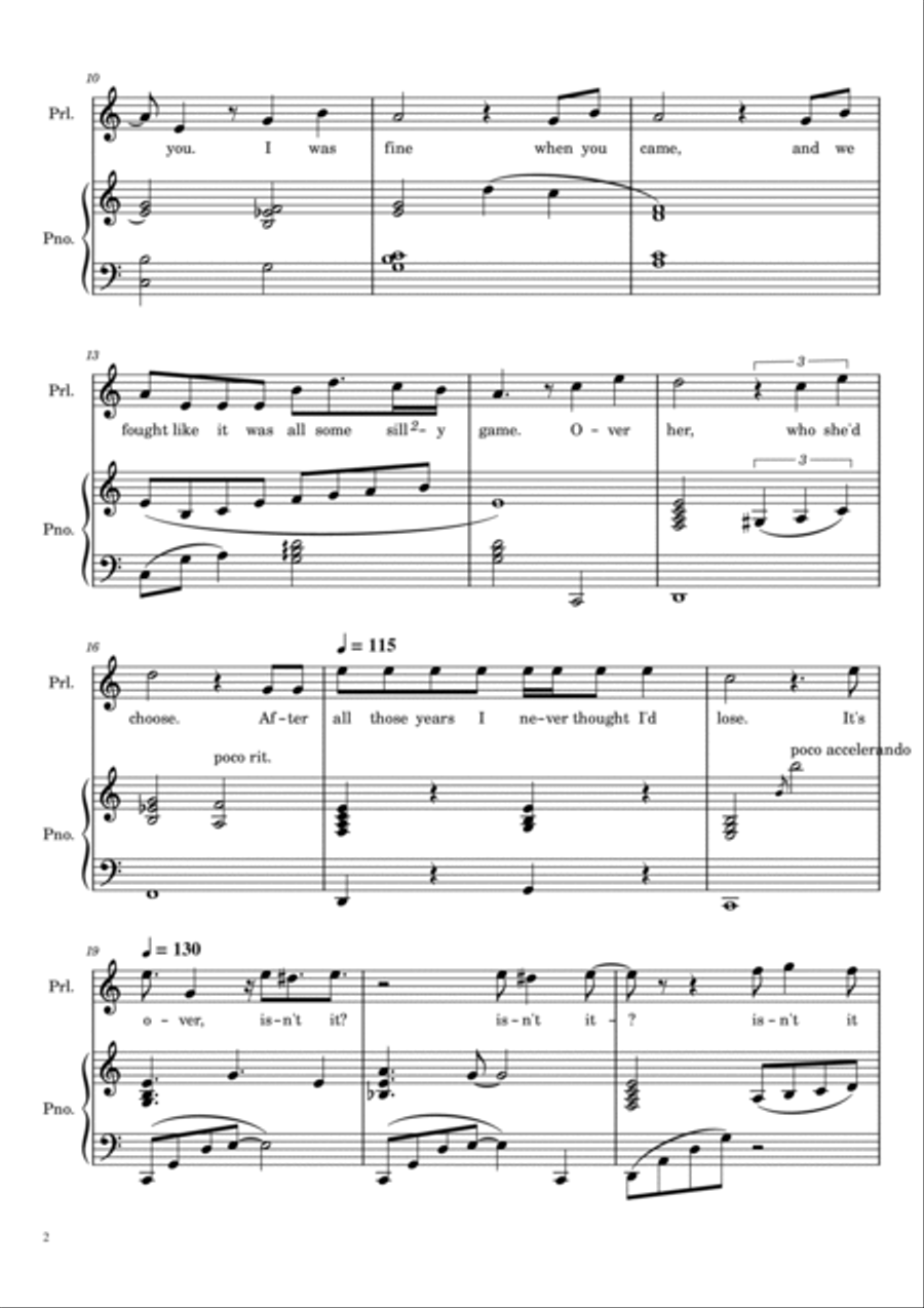 It's Over Isn't It Voice scores gallery preview page 2