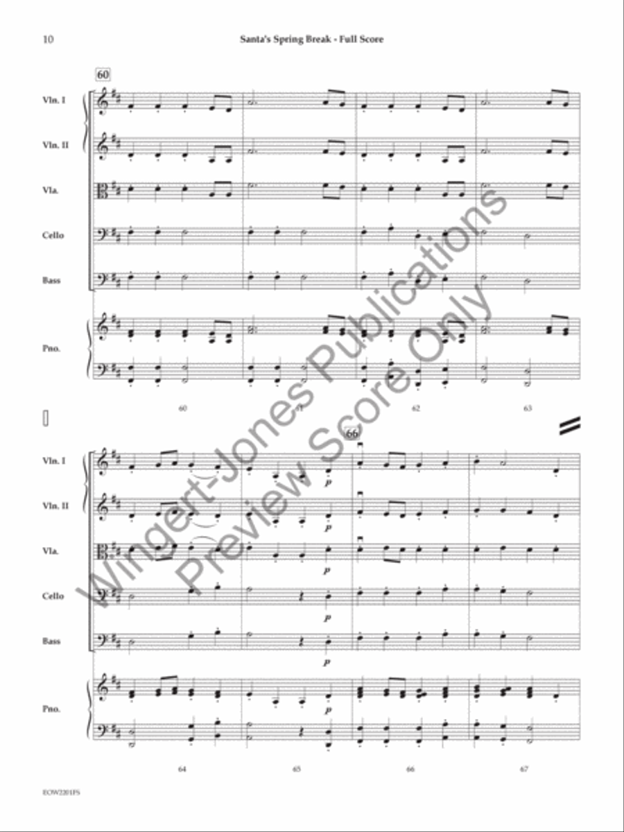 Santa's Spring Break String Orchestra scores gallery preview page 9