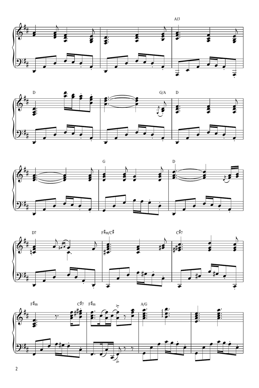 O Holy Night [Gospel version] Piano Solo scores gallery preview page 2