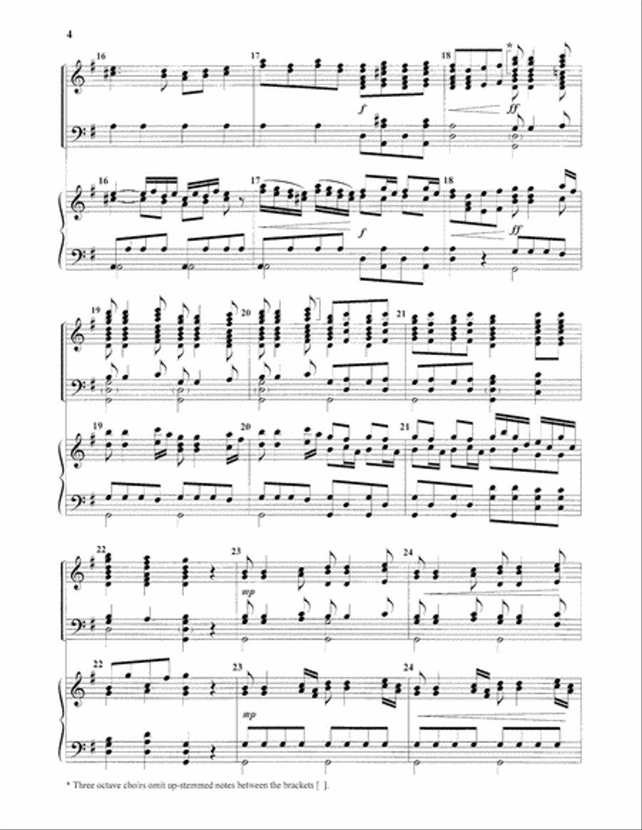 Glory to God in the Highest Piano scores gallery preview page 4