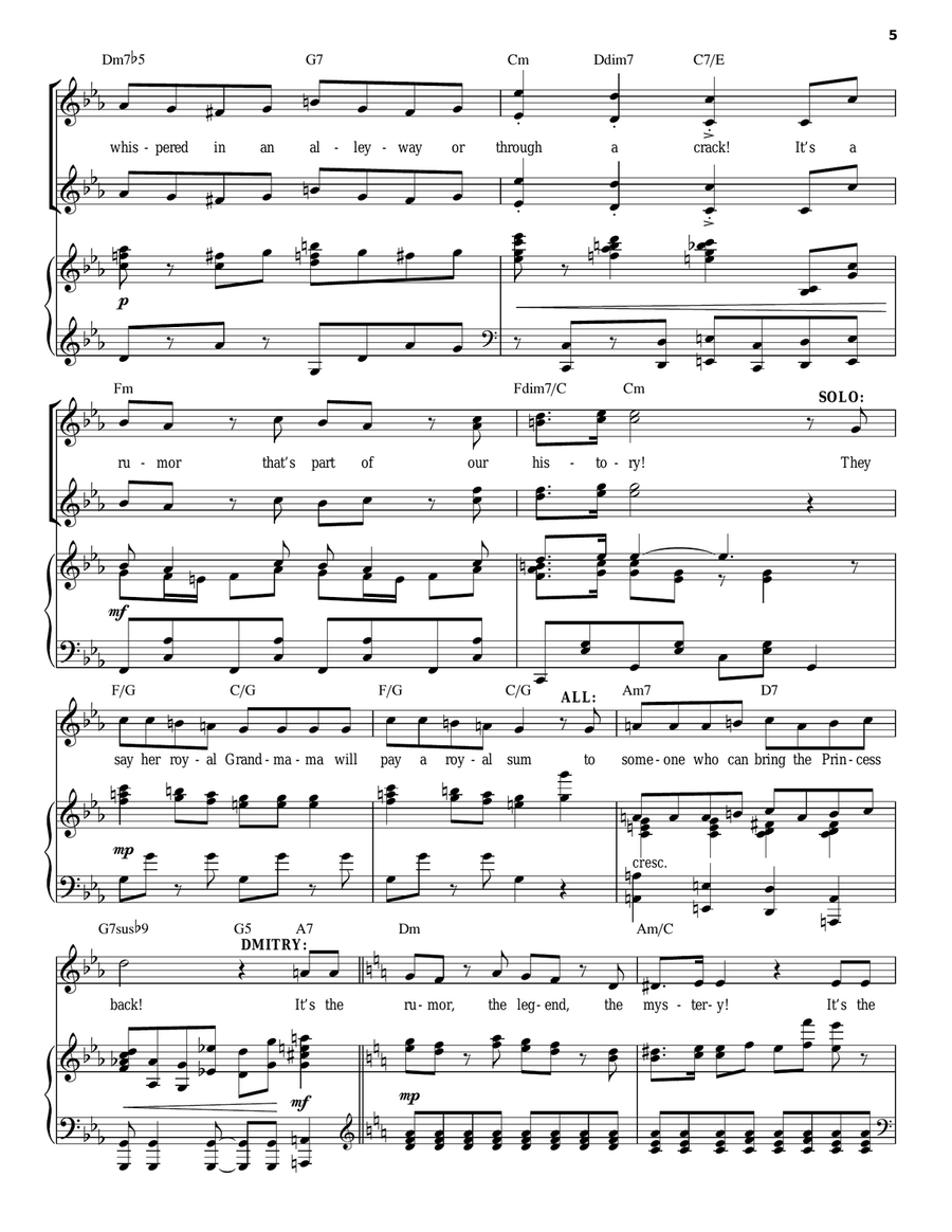 A Rumor In St. Petersburg Voice scores gallery preview page 5