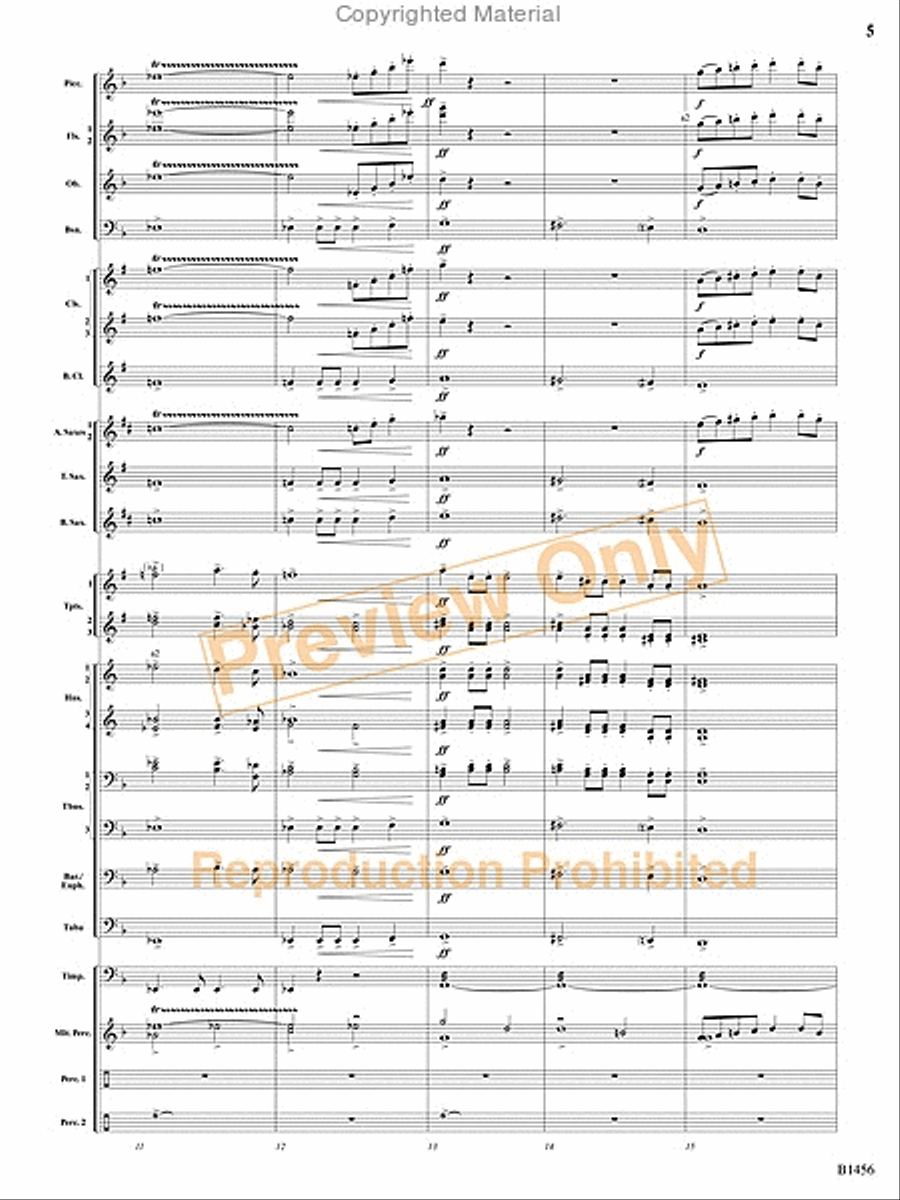 Overture to a Winter Celebration Concert Band scores gallery preview page 40