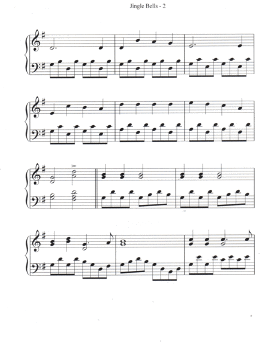 Jingle Bells Piano Solo scores gallery preview page 3