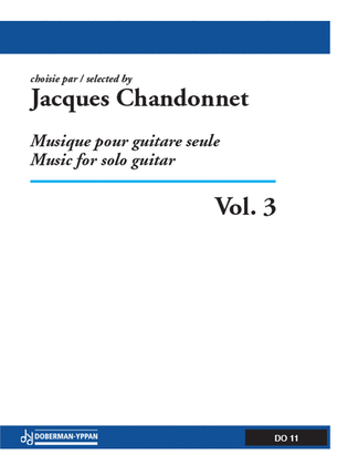Book cover for Musique pour guitare seule, Vol. 3