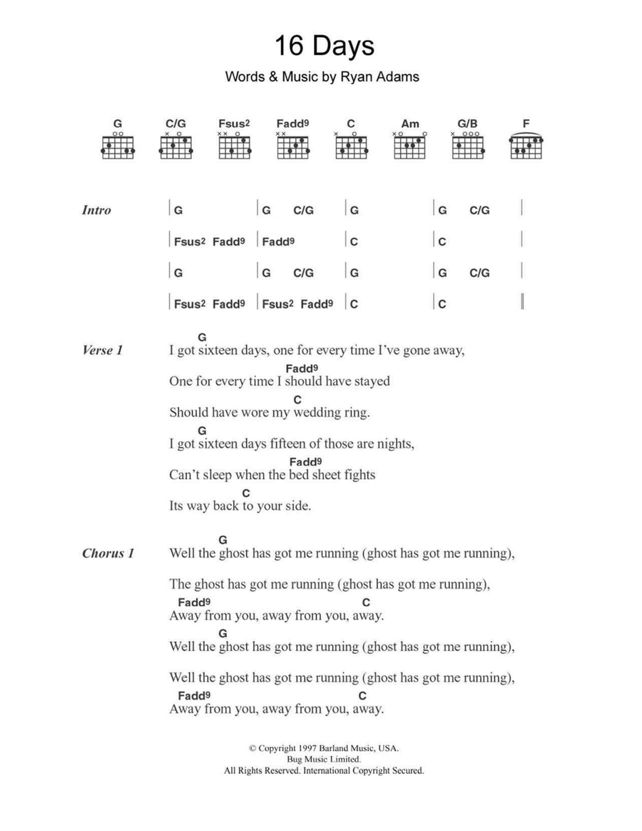 16 Days Acoustic Guitar scores gallery preview page 1