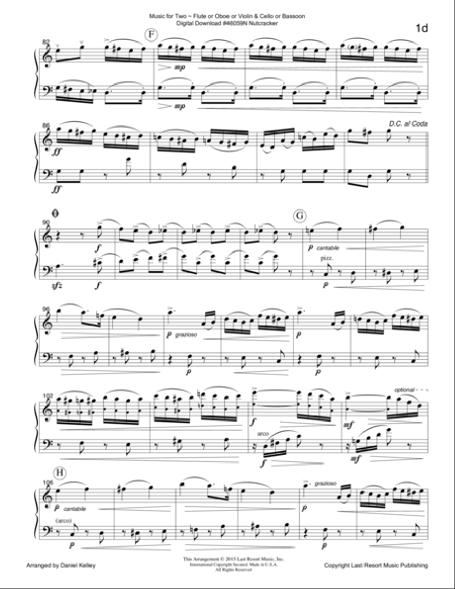 The Nutcracker - Duet - for Flute or Oboe or Violin & Cello or Bassoon - Music for Two Small Ensemble scores gallery preview page 5