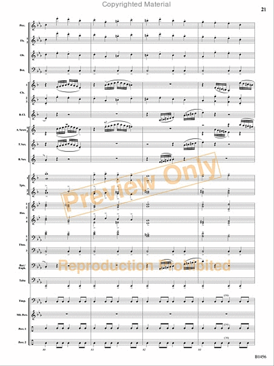 Overture to a Winter Celebration Concert Band scores gallery preview page 56