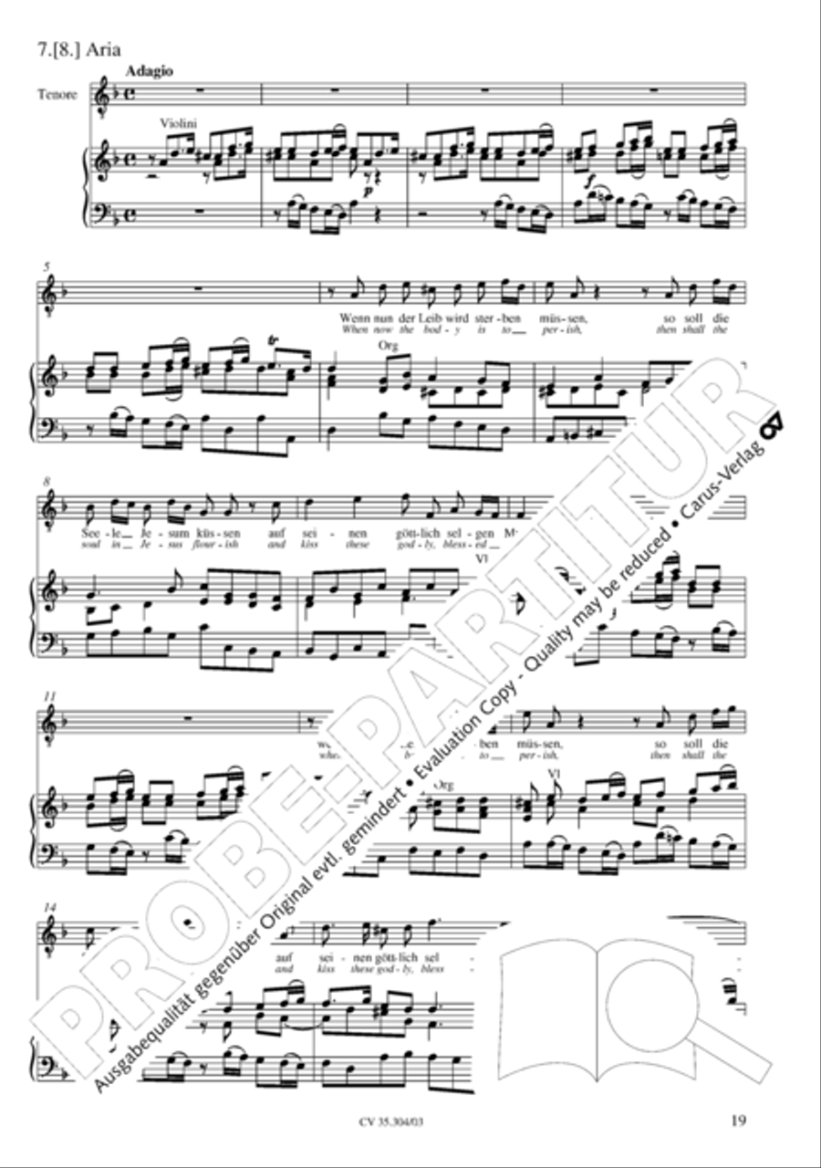 St. Mark Passion (Markus-Passion) 4-Part scores gallery preview page 20