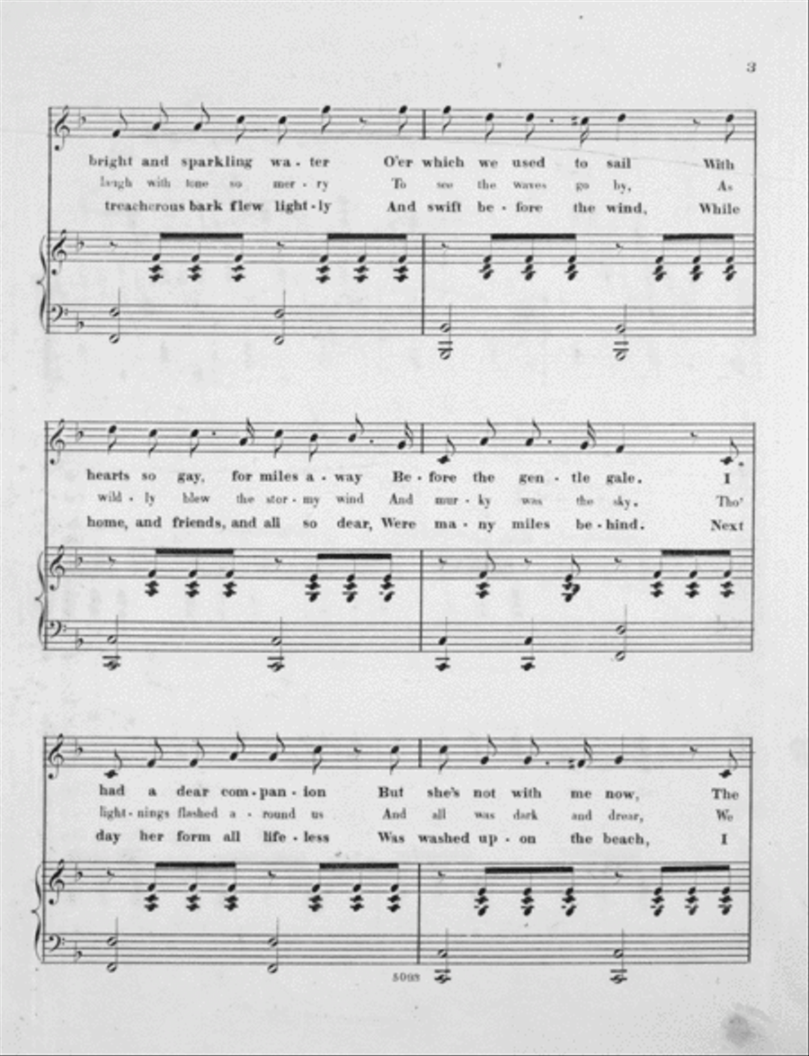 Bright Eyed Little Nell of Narragansett Bay. A Ballad of the Forecastle 4-Part scores gallery preview page 3