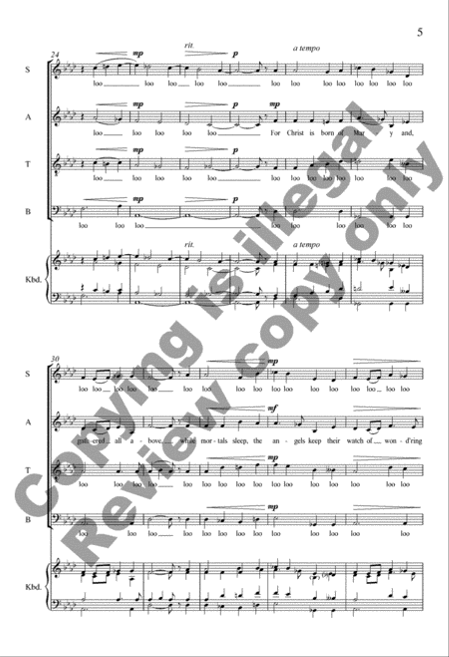 O Little Town of Bethlehem 4-Part scores gallery preview page 5