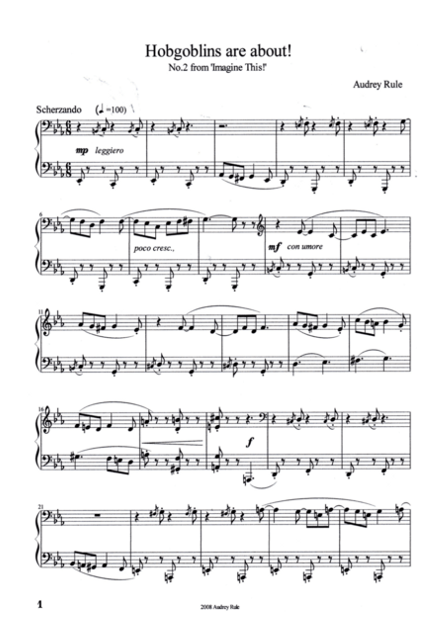 Hobgoblins Are About! Piano Solo scores gallery preview page 1