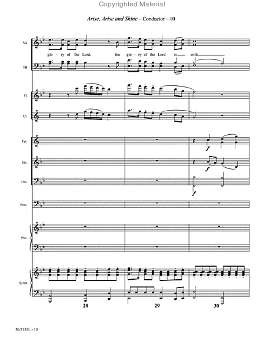 Arise, Arise and Shine! - Orchestral Score and Parts Choir scores gallery preview page 11