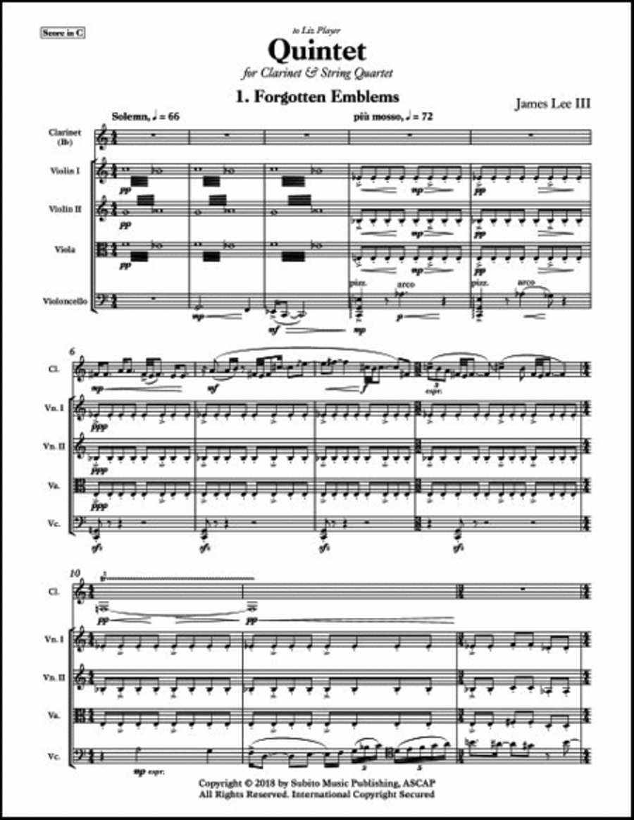 Quintet Clarinet scores gallery preview page 3