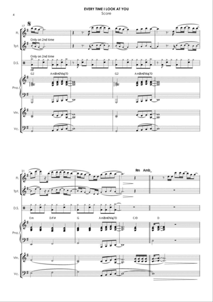 Everytime I Look At You Small Ensemble scores gallery preview page 4