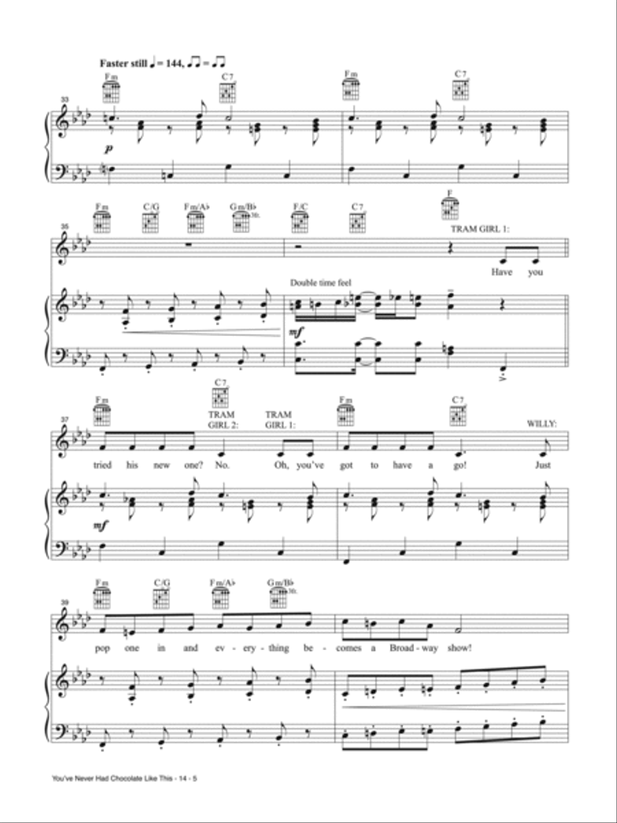 You've Never Had Chocolate Like This (from Wonka) Piano, Vocal, Guitar scores gallery preview page 5