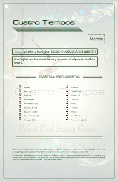 CUATRO TIEMPOS (Score & parts) image number null