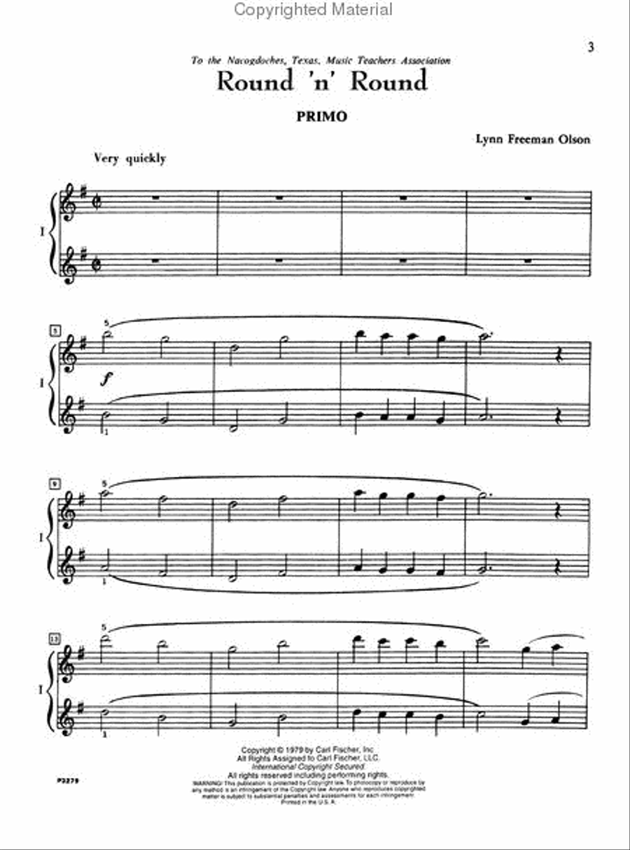Round 'N' Round Piano Duet scores gallery preview page 3
