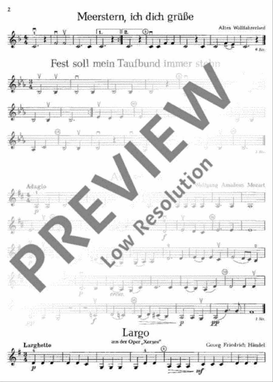 Musik zur Feier Violin scores gallery preview page 3