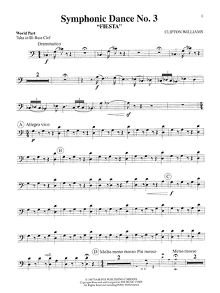 Symphonic Dance No. 3 ("Fiesta"): WP B-flat Tuba B.C.