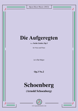 Book cover for Schoenberg-Die Aufgeregten,in A flat Major,Op.3 No.2