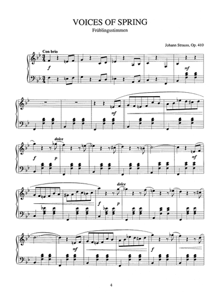 Ten Waltzes by Johann Strauss, Jr. for Solo Piano