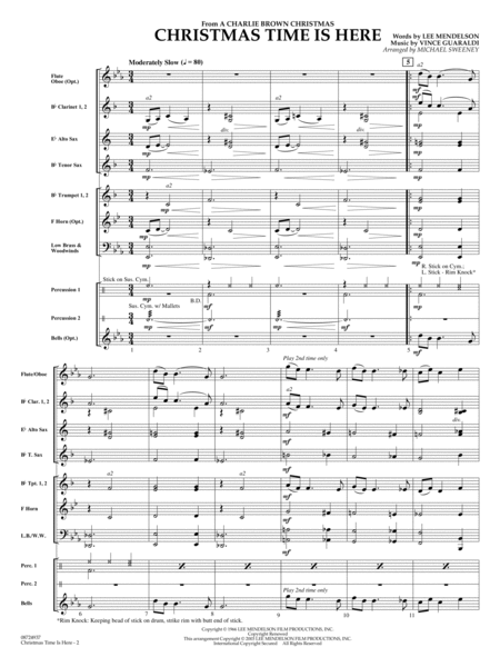 Christmas Time Is Here (arr. Michael Sweeney) - Full Score