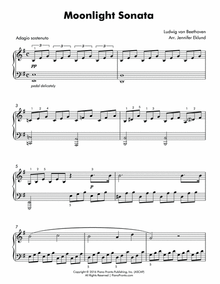 Moonlight Sonata (Simplified Intermediate Piano) image number null