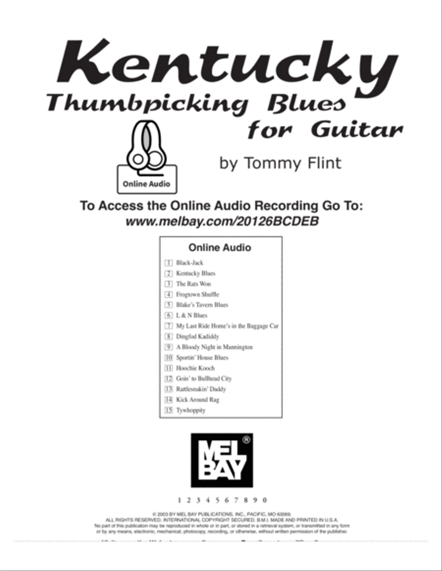 Kentucky Thumbpicking Blues for Guitar Electric Guitar scores gallery preview page 2