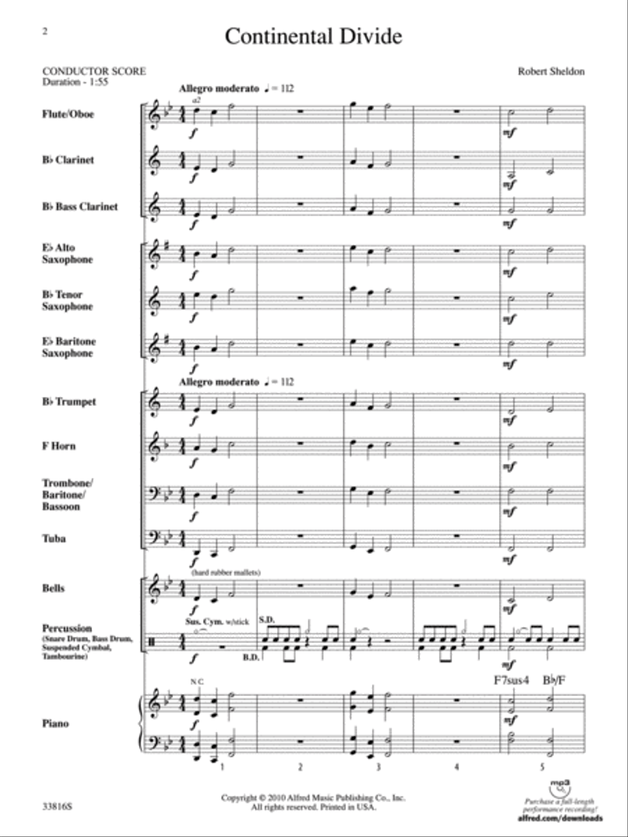 Continental Divide Concert Band scores gallery preview page 2