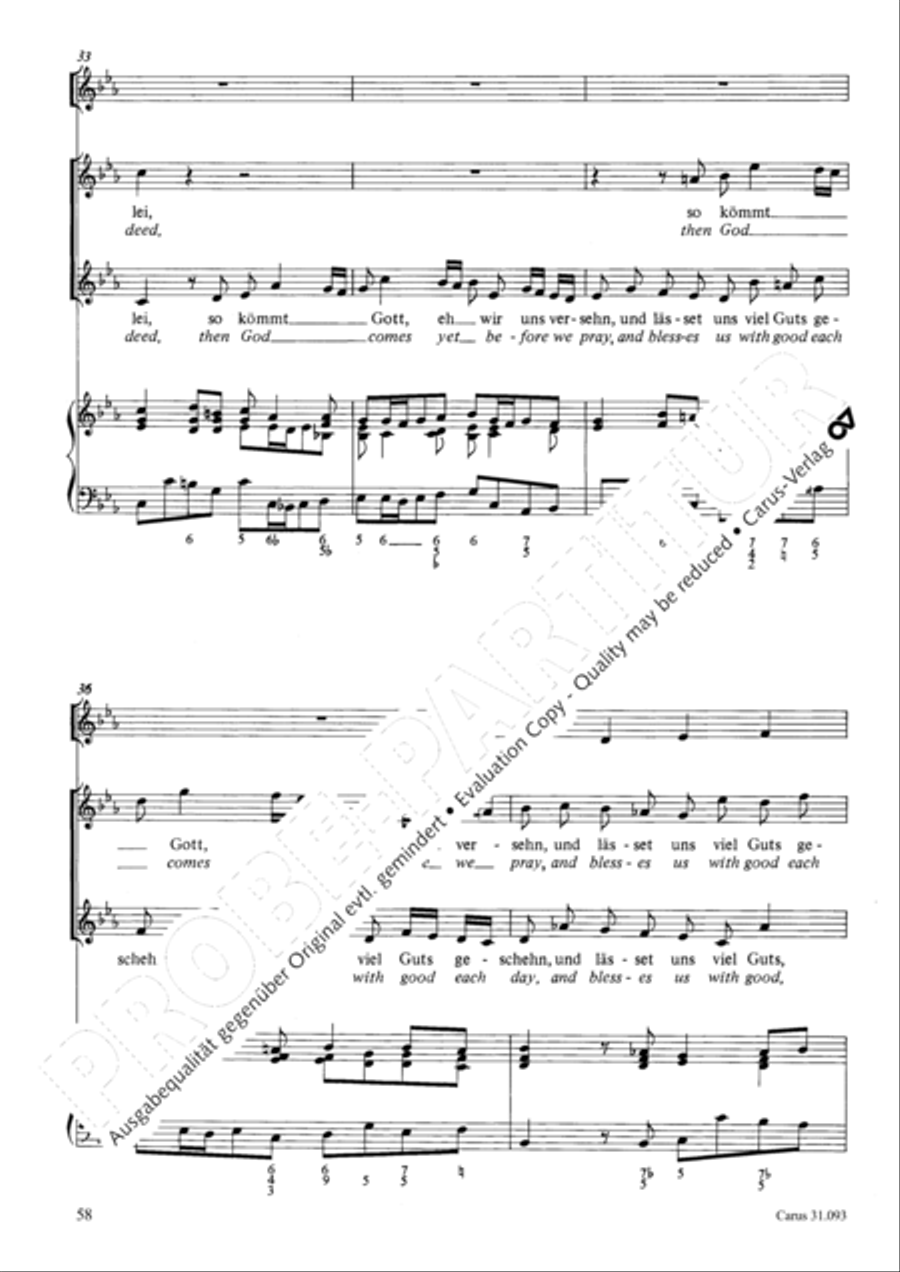 All those who seek God's sov'reign guidance (Wer nur den lieben Gott lasst walten) 4-Part scores gallery preview page 59